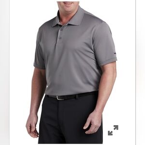 Reebok Golf Big & Tall Men's Shark Grey Speed Wick Moisture Wicking Short Sleeve